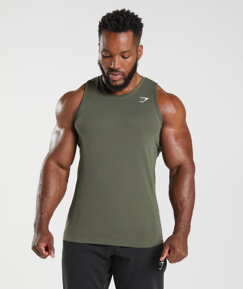 Gymshark React Linnen Herr Olivgröna | SE-87426W
