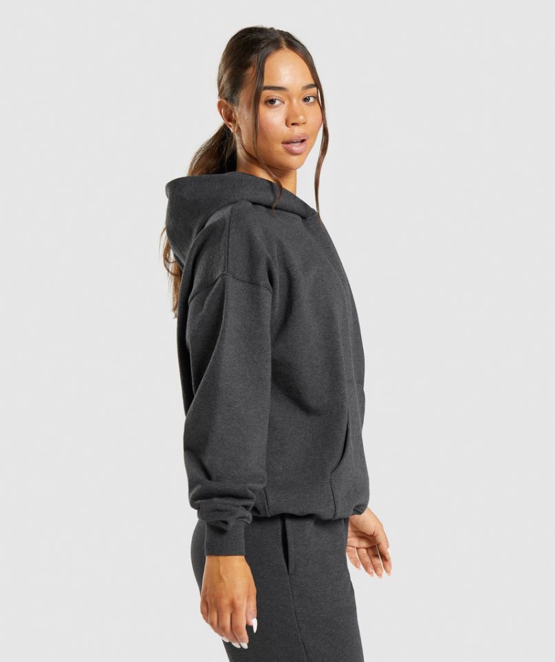 Gymshark Rest Day Sweats Hoodie Dam Svarta | SE-72135T