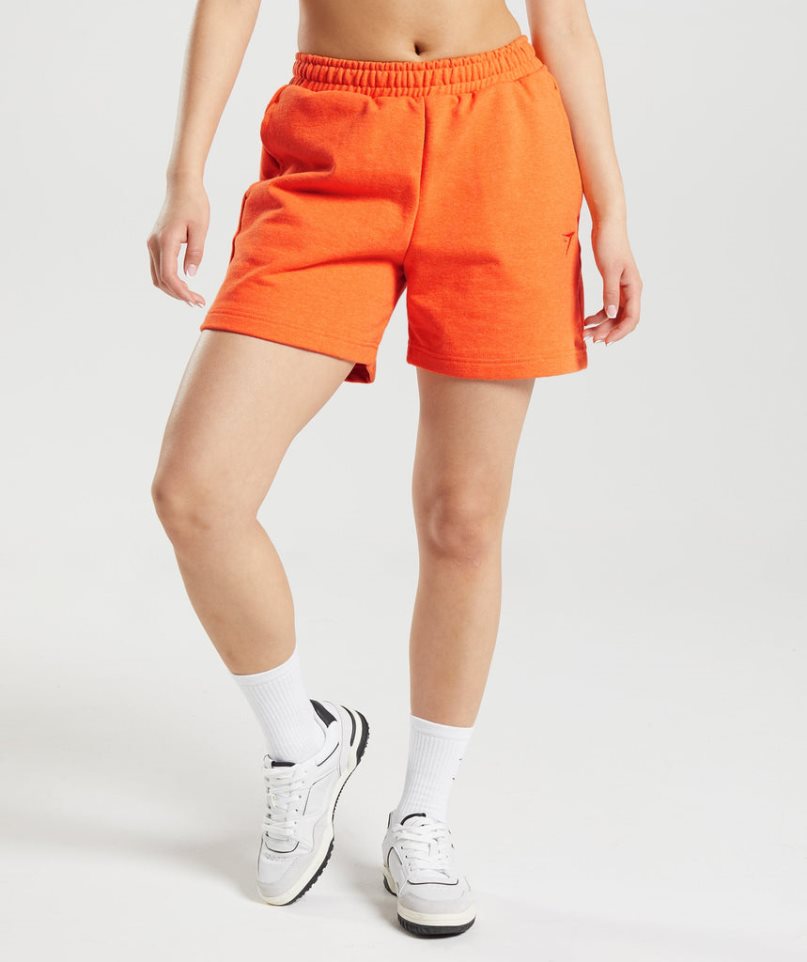 Gymshark Rest Day Sweats Shorts Dam Orange | SE-42958S