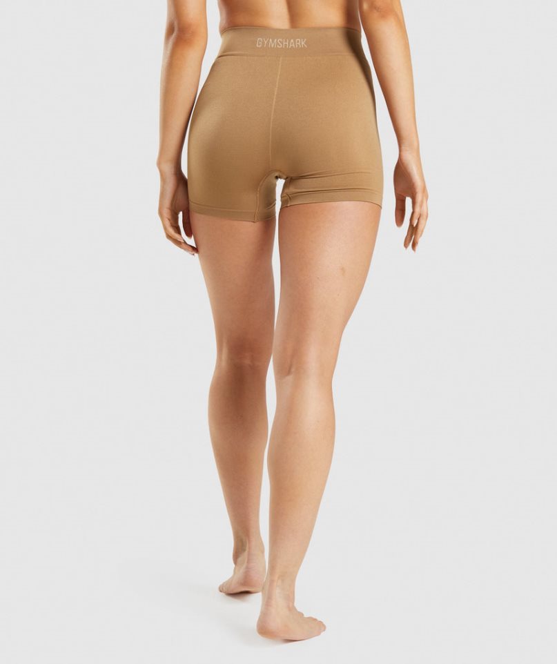 Gymshark Seamless Boxers Underkläder Dam Ljusbruna | SE-35109V