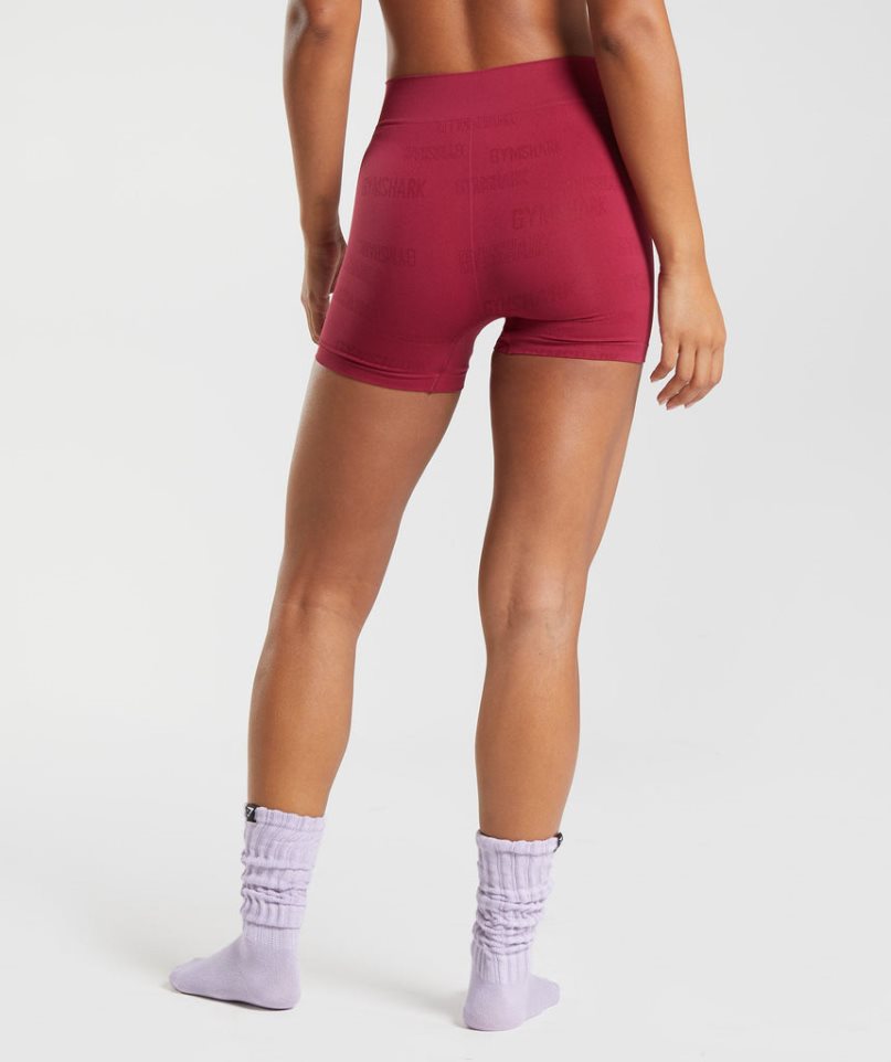 Gymshark Seamless Jacquard Boxers Underkläder Dam Rosa | SE-30741X