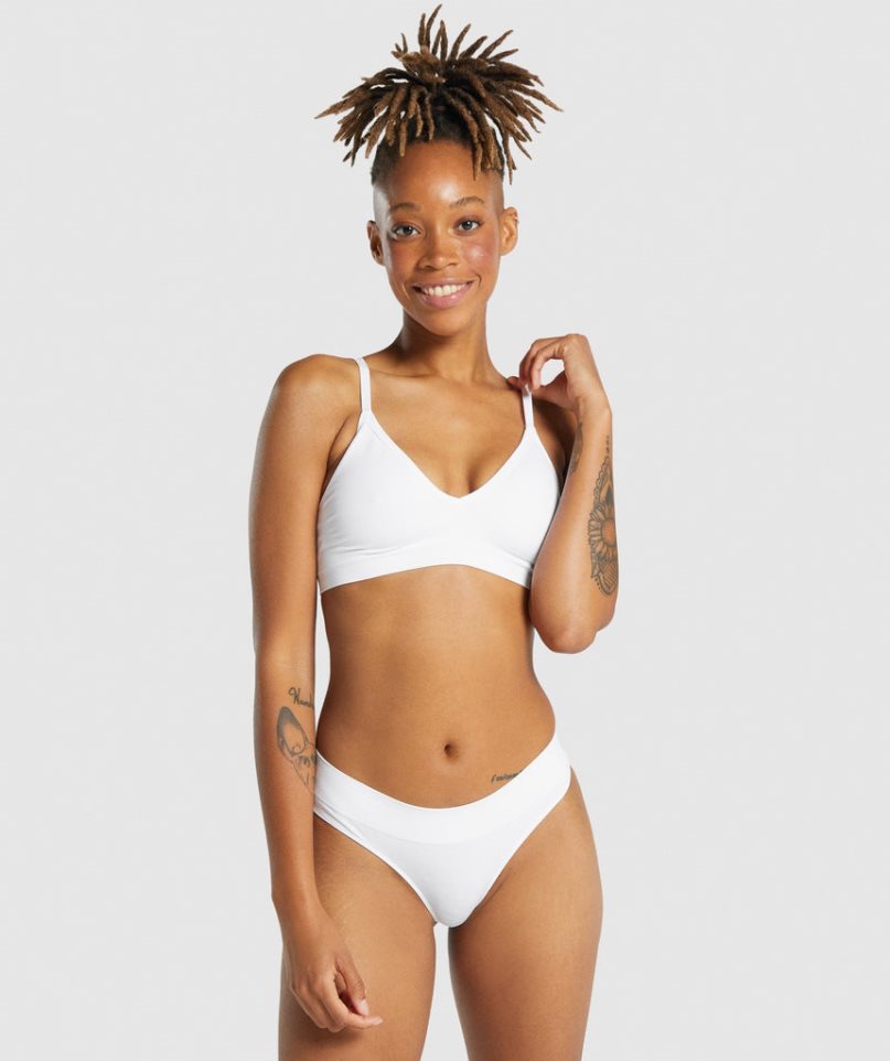 Gymshark Seamless Low Neck Bralette Underkläder Dam Vita | SE-25438Y