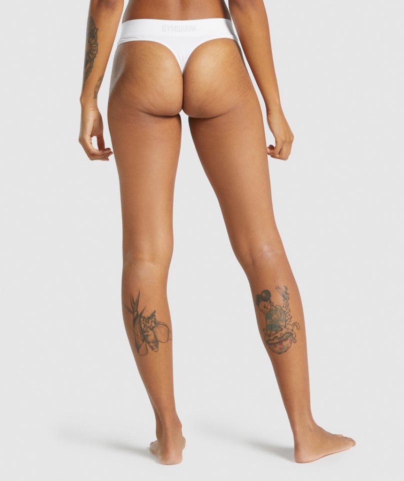 Gymshark Seamless String Underkläder Dam Vita | SE-51804L