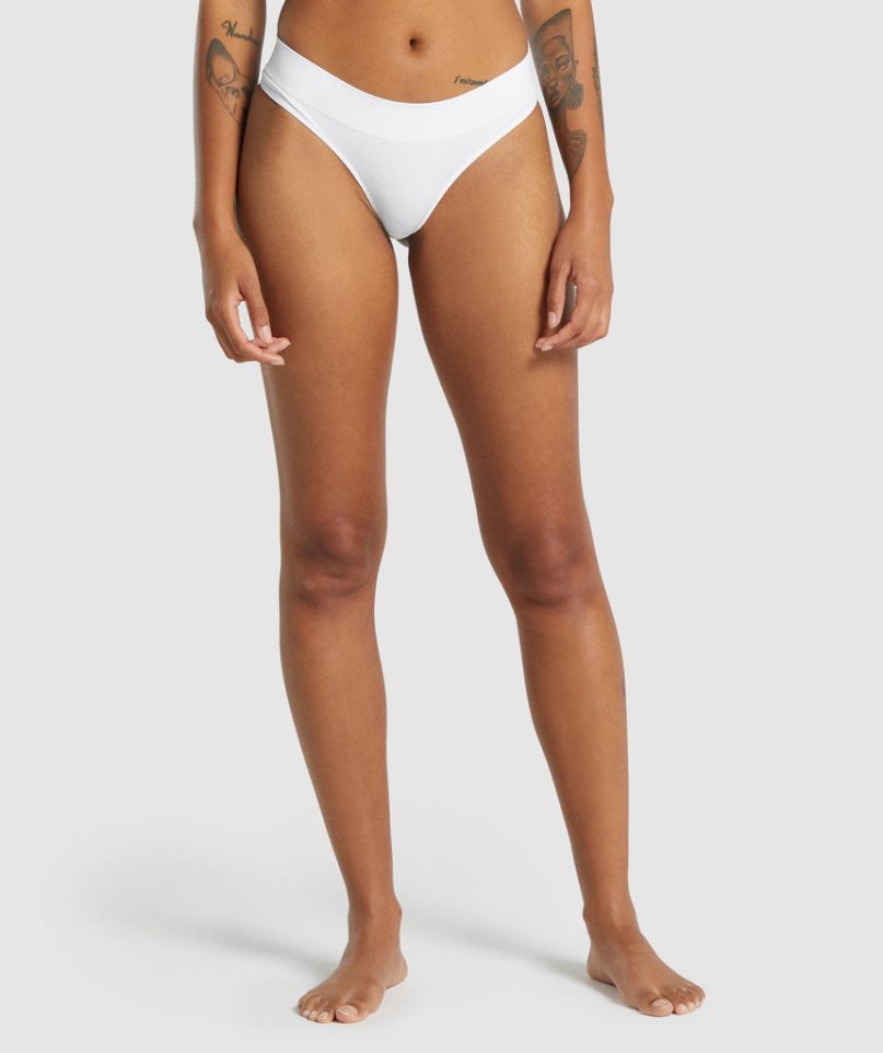 Gymshark Seamless String Underkläder Dam Vita | SE-51804L