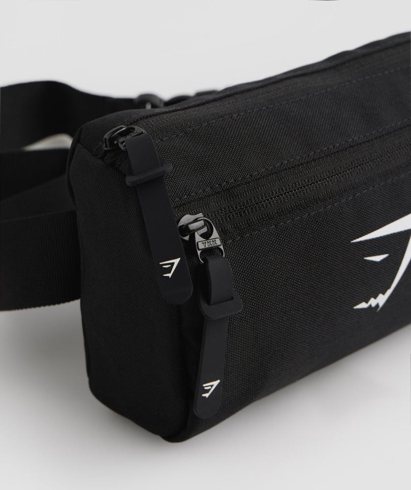 Gymshark Sharkhead Cross Body Midjeväska Svarta | SE-81527L