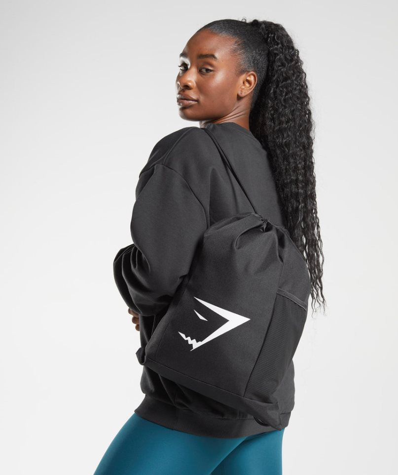 Gymshark Sharkhead Gymsack Bucket Bag Svarta | SE-68703Y