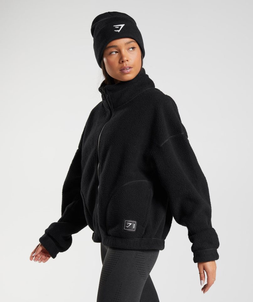 Gymshark Sherpa Jacka Dam Svarta | SE-31792X