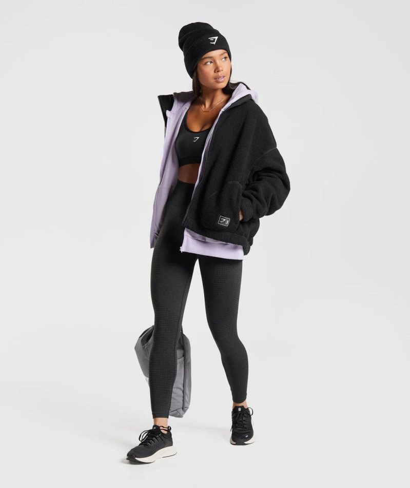 Gymshark Sherpa Jacka Dam Svarta | SE-31792X