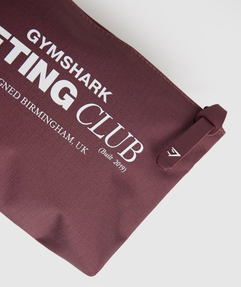 Gymshark Social Club Cosmetic Tvättpåsar Vinröda | SE-31289V