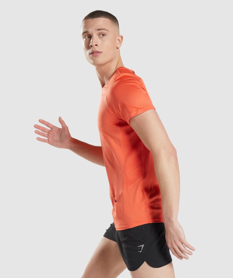 Gymshark Speed Evolve T-shirt Herr Orange | SE-17604L