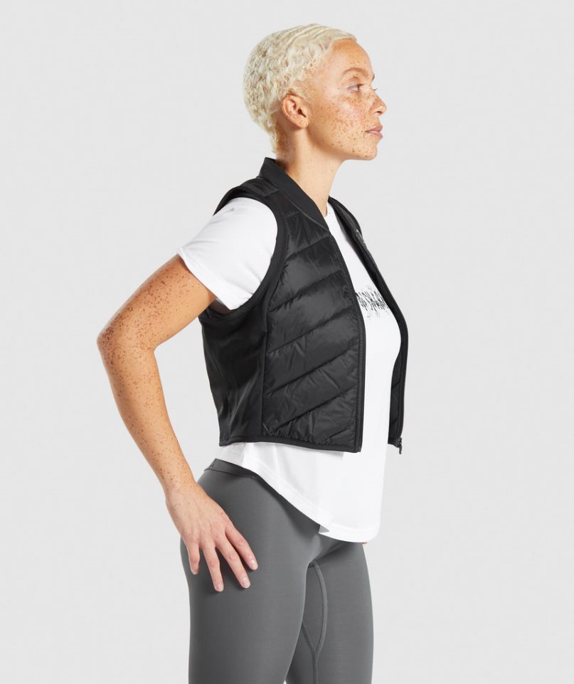 Gymshark Speed Gilet Jacka Dam Svarta | SE-91306K