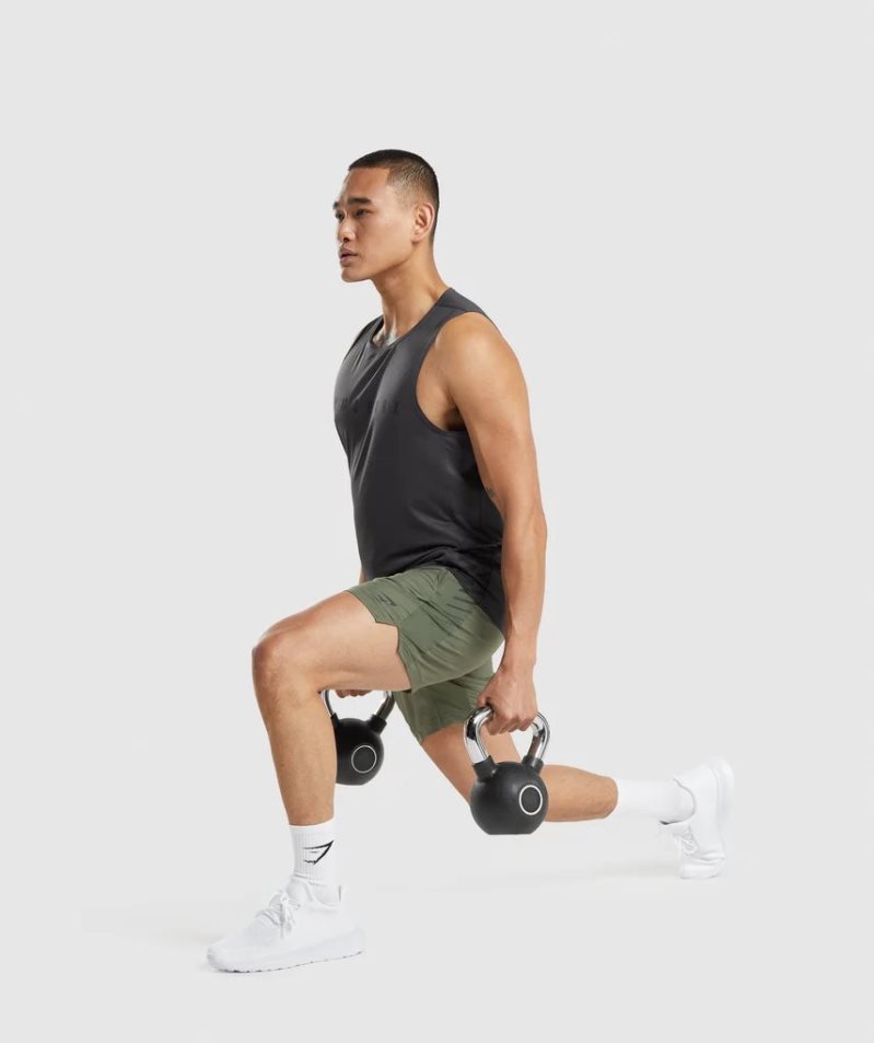 Gymshark Sport Stripe Linnen Herr Svarta | SE-43051A