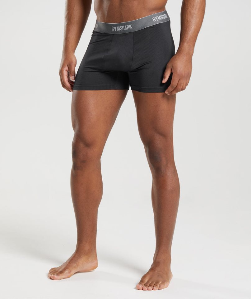 Gymshark Sports Tech Boxers 2pk Underkläder Herr Svarta Olivgröna | SE-14098E