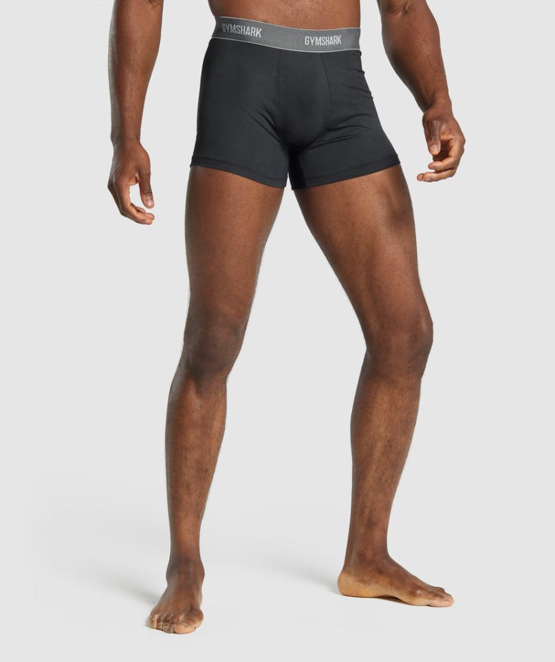 Gymshark Sports Tech Boxers 2pk Underkläder Herr Svarta | SE-72691R