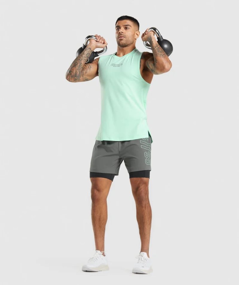 Gymshark Steve Cook Linnen Herr Mintgröna | SE-90513M