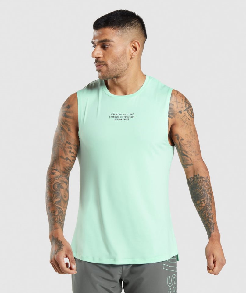 Gymshark Steve Cook Linnen Herr Mintgröna | SE-90513M