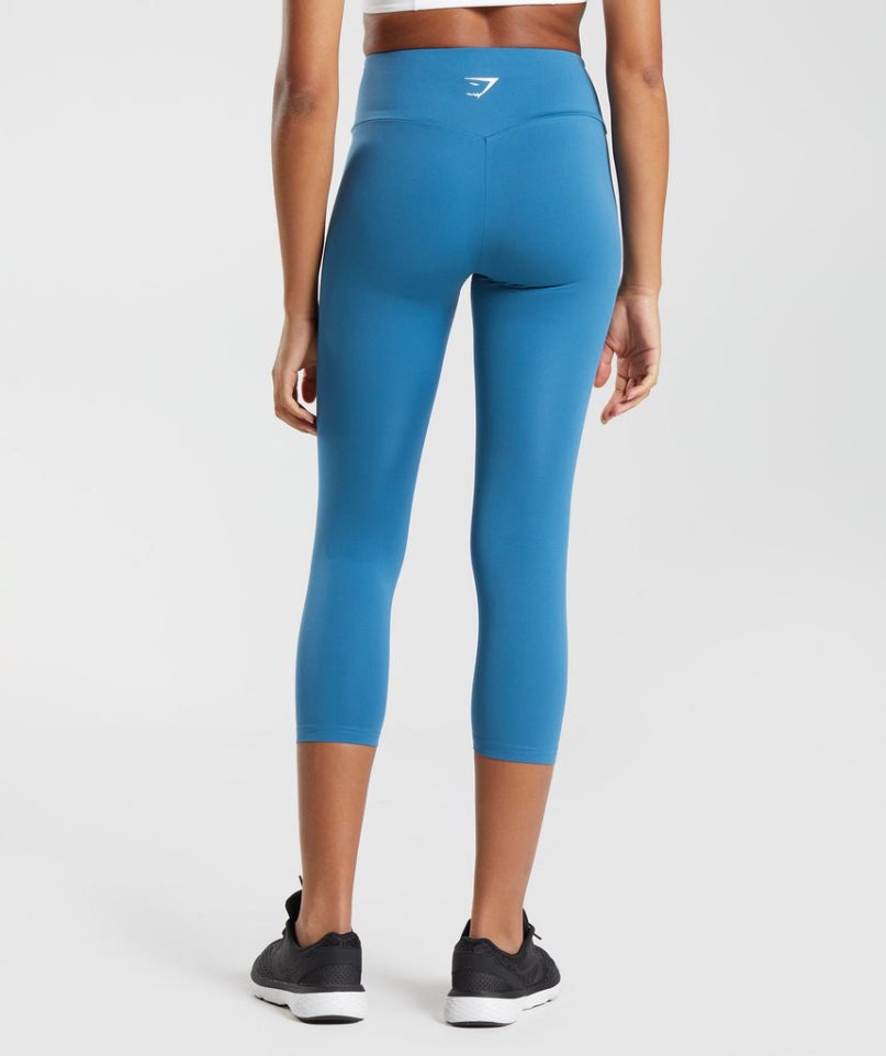 Gymshark Tränings 7/8 Leggings Dam Blå | SE-27904T