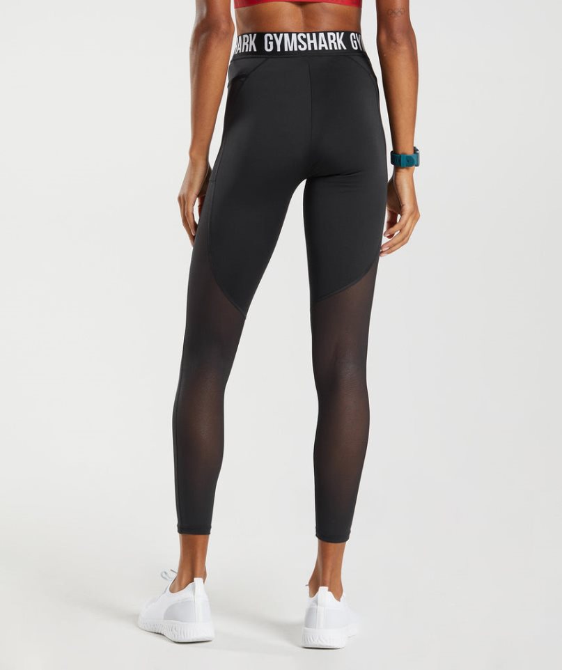 Gymshark Tränings Brandmark Leggings Dam Svarta | SE-68423X