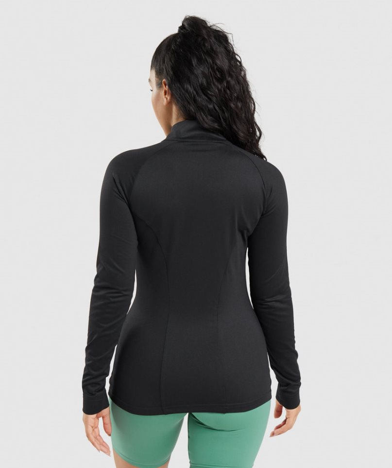 Gymshark Tränings Jacka Dam Svarta | SE-01269O