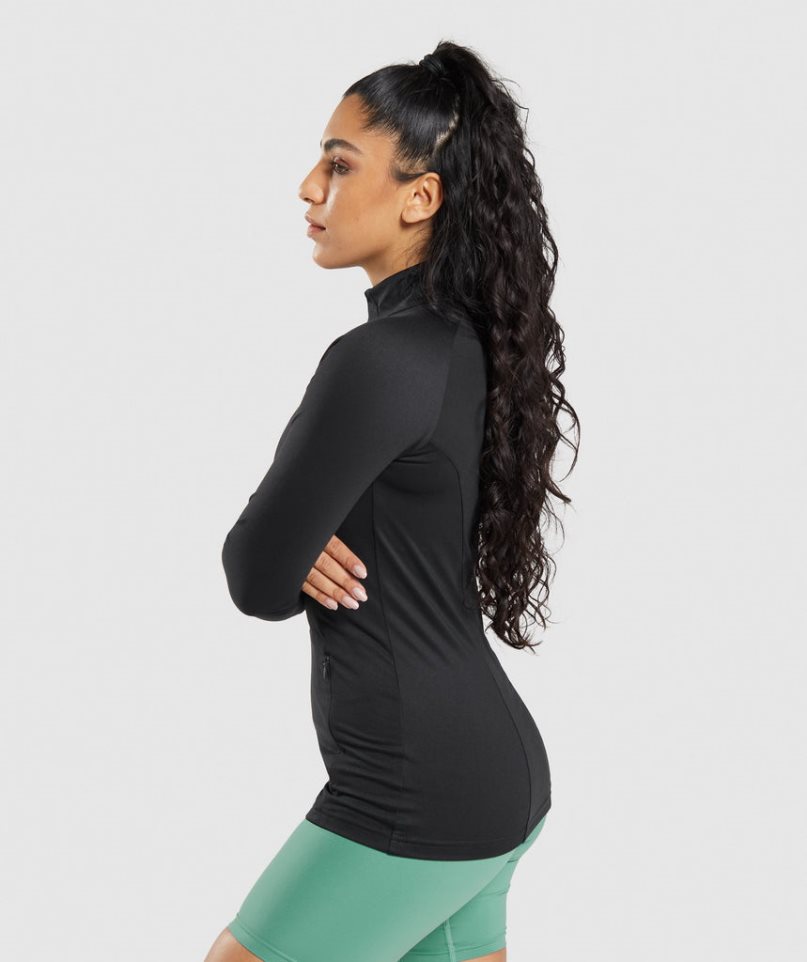 Gymshark Tränings Jacka Dam Svarta | SE-01269O
