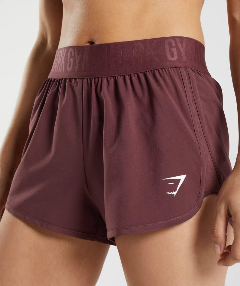 Gymshark Tränings Loose Fit Shorts Dam Mörkbruna | SE-35412G