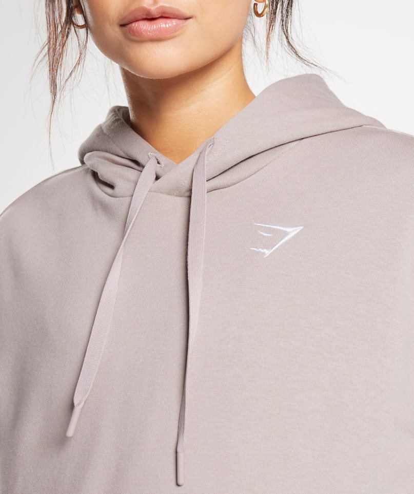 Gymshark Tränings Oversized Hoodie Dam Grå | SE-97641S