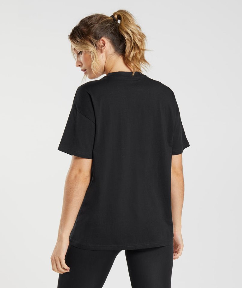 Gymshark Tränings Oversized T-shirt Dam Svarta | SE-42739X
