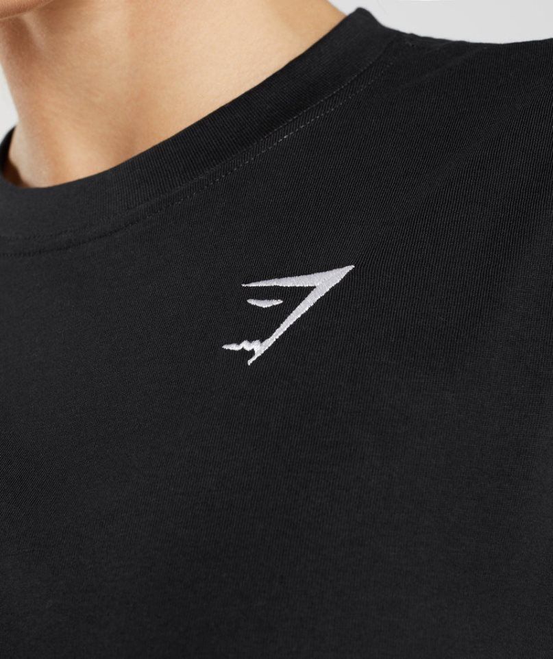 Gymshark Tränings Oversized T-shirt Dam Svarta | SE-42739X