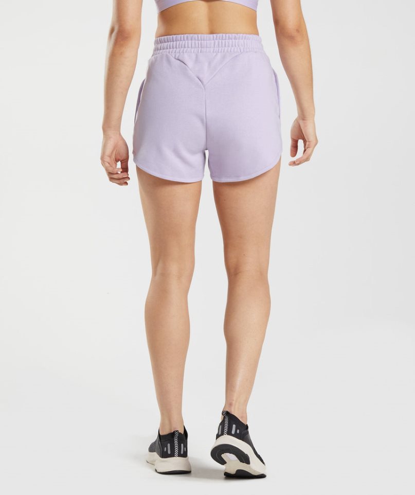 Gymshark Tränings Sweat Shorts Dam Ljuslila | SE-30241M