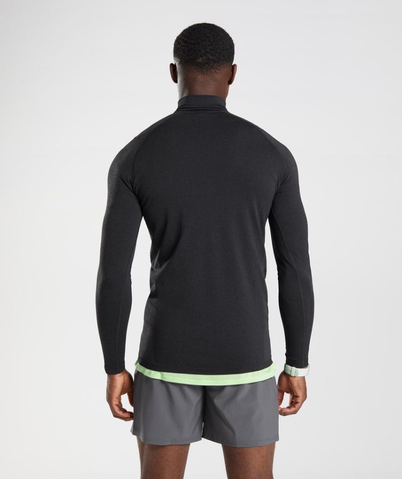 Gymshark Vital Light 1/4 Zip Tröjor Herr Svarta | SE-97641D