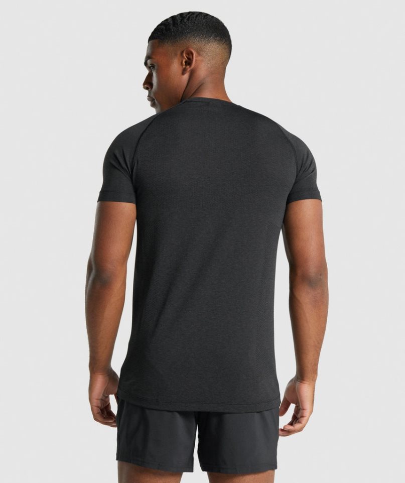 Gymshark Vital Light Seamless T-shirt Herr Svarta | SE-09723M