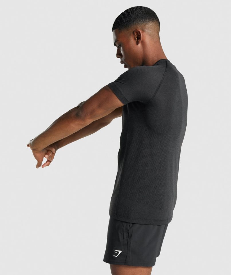 Gymshark Vital Light Seamless T-shirt Herr Svarta | SE-09723M