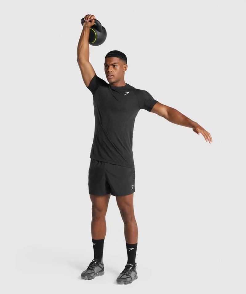 Gymshark Vital Light Seamless T-shirt Herr Svarta | SE-09723M