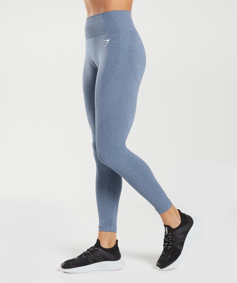 Gymshark Vital Seamless 2.0 Leggings Dam Blå | SE-49258X