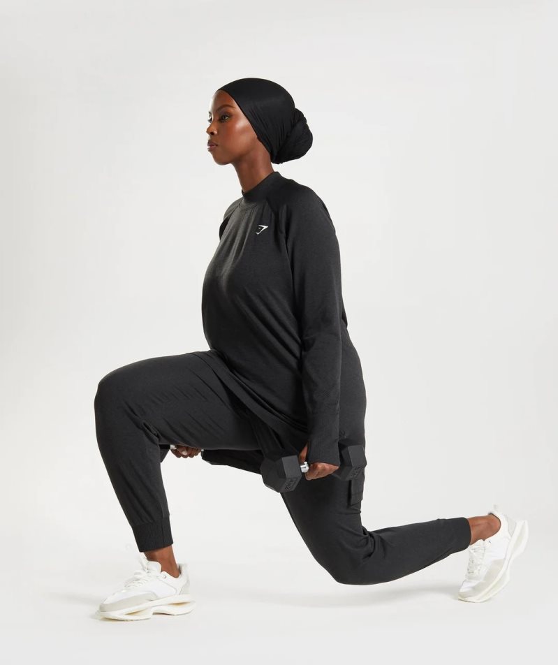 Gymshark Vital Seamless 2.0 Mjukisbyxor Dam Svarta | SE-10328I