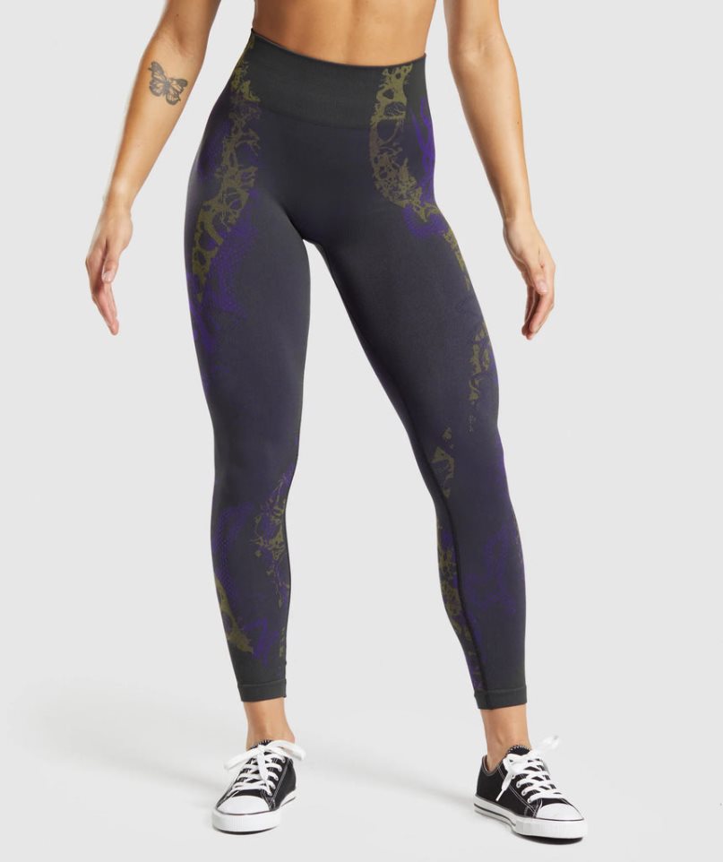 Gymshark Wtflex Seamless Leggings Dam Lila | SE-24719Y