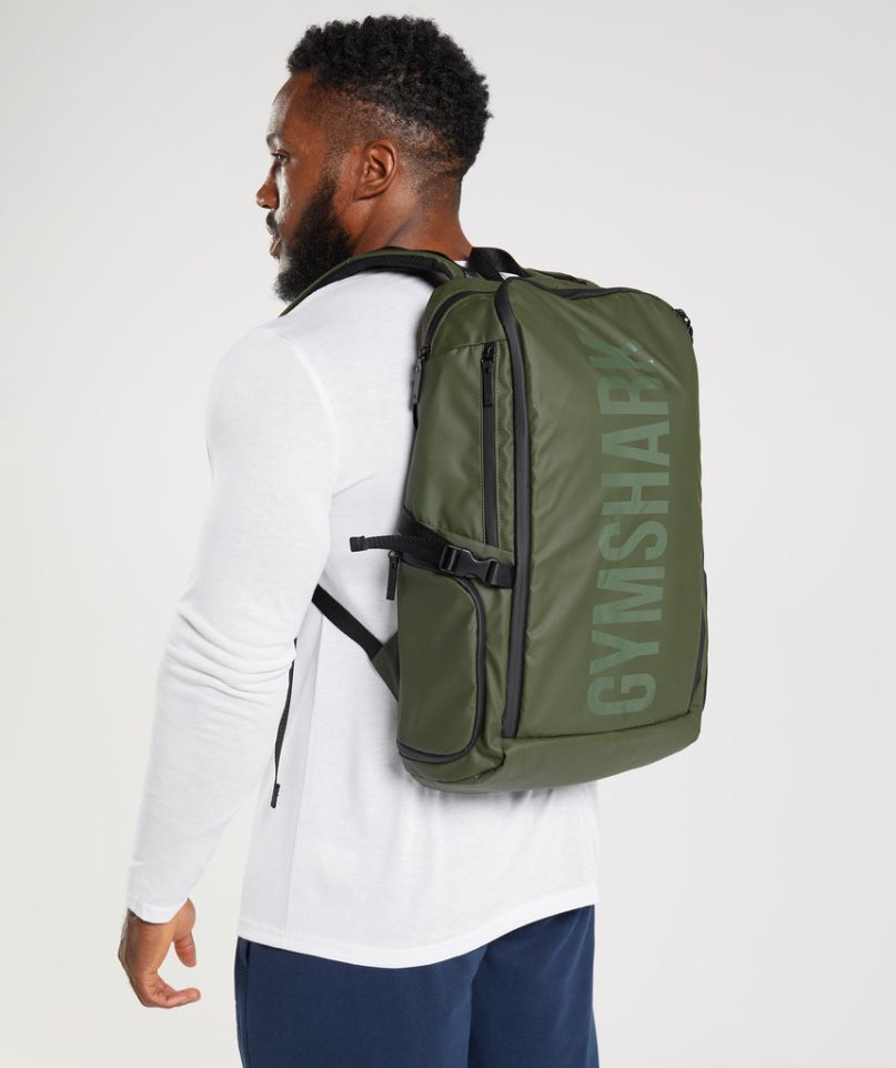 Gymshark X-Series 0.3 Ryggsäck Olivgröna | SE-71638M